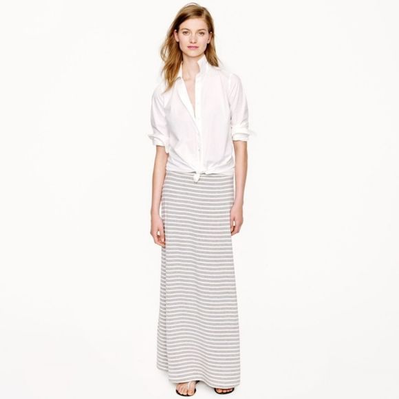 J. Crew Dresses & Skirts - J.Crew Jersey Stripe Maxi Skirt